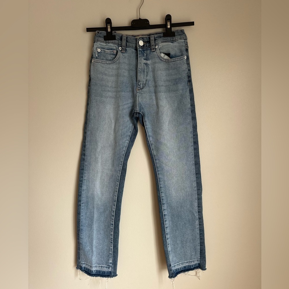 DL1961 Hybrid Emie Straight High Rise Jean Girls 12 Twilight Hour Bi-Color